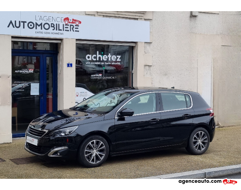 Achat voiture occasion, Auto occasion pas cher | Agence Auto Peugeot 308 II 1.6 BlueHDi Allure EAT6 S&S 120 cv Boîte auto Noir Année 2016 Automatique Diesel
